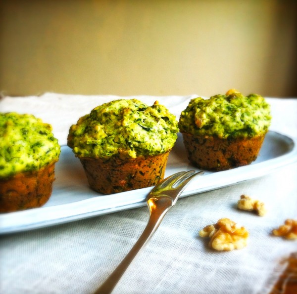 Hartige muffins met spinazie, smeuige blauwe kaas & walnoten Made by Ellen