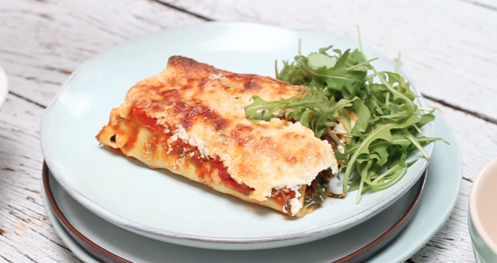 Recept cannelloni spinazie + ricotta - video made by ellen