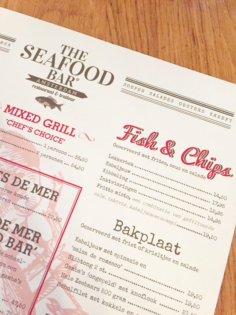 Fish & chips bij The Seafood Bar Amsterdam