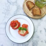 Gevulde tomaten (coeur de boeuf) op de BBQ made by ellen