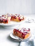 Cranberry cake met peer, appel en amandelen