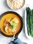 Kipdijfilet curry met amandelen en cavolo nero