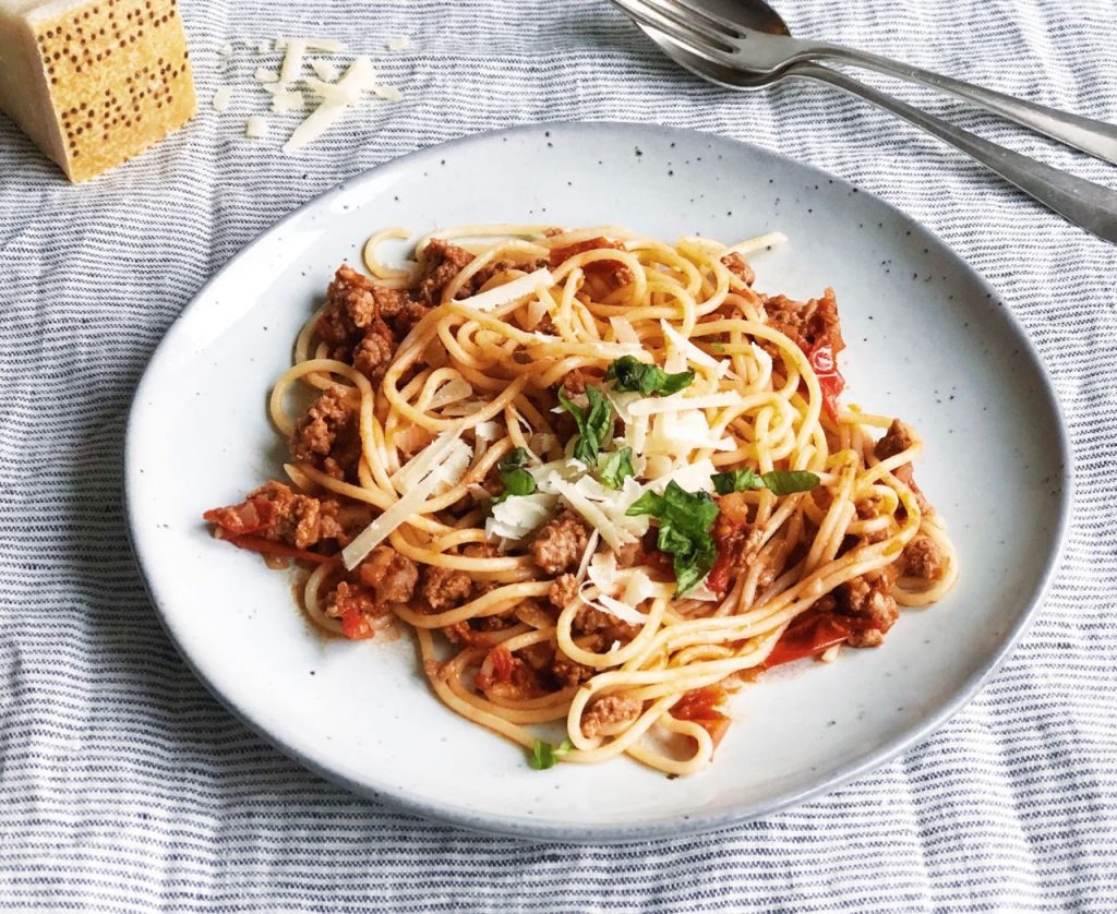 Spaghetti bolognese, made by ellen
