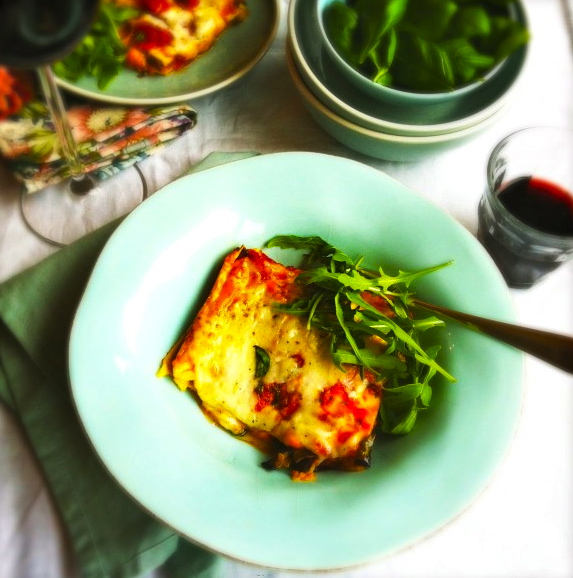 Wat eten we vandaag? aubergine lasagne uit de oven made by ellen